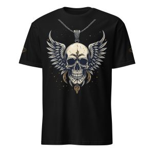 T-Shirt - Kette mit Totenkopf