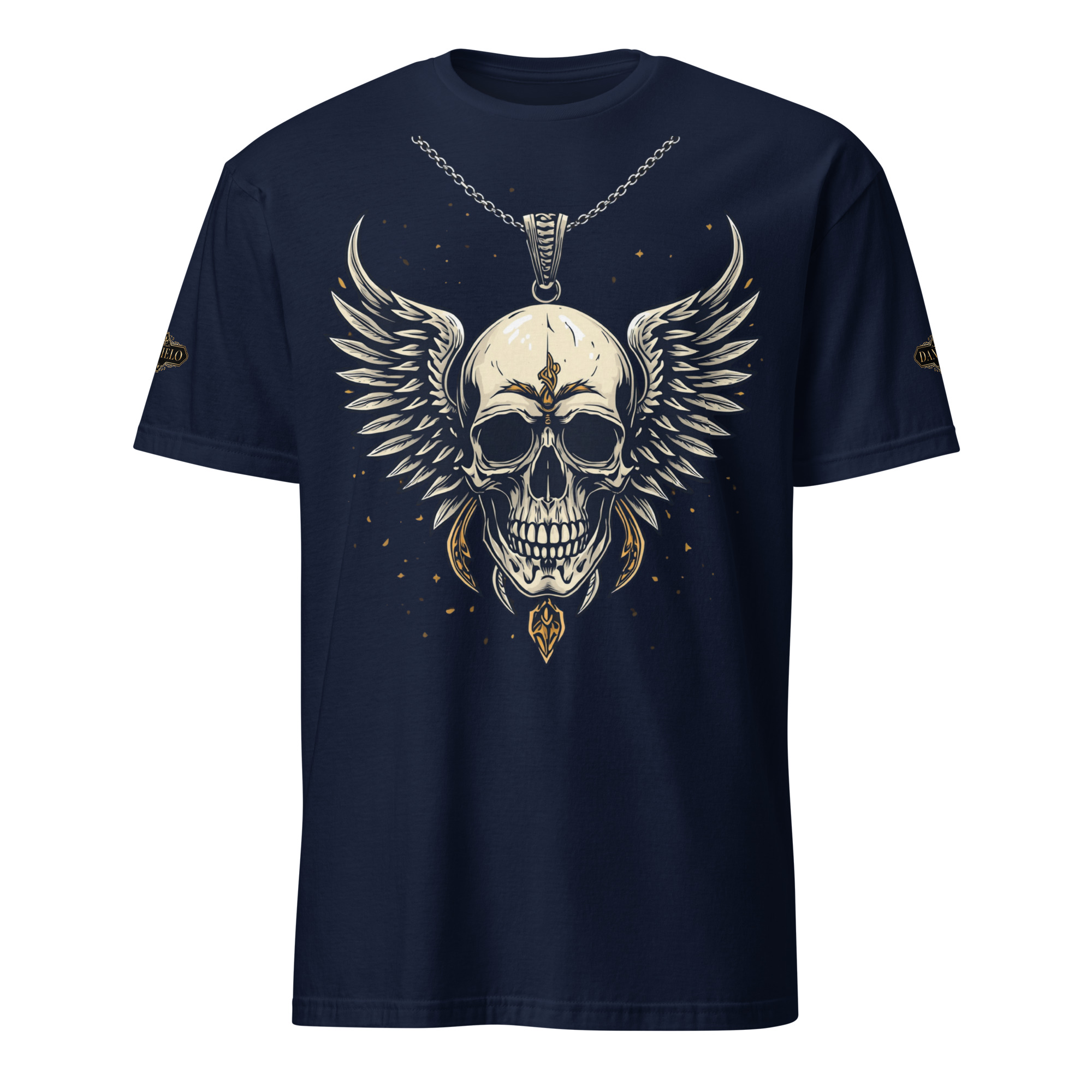 T-Shirt – Kette mit Totenkopf