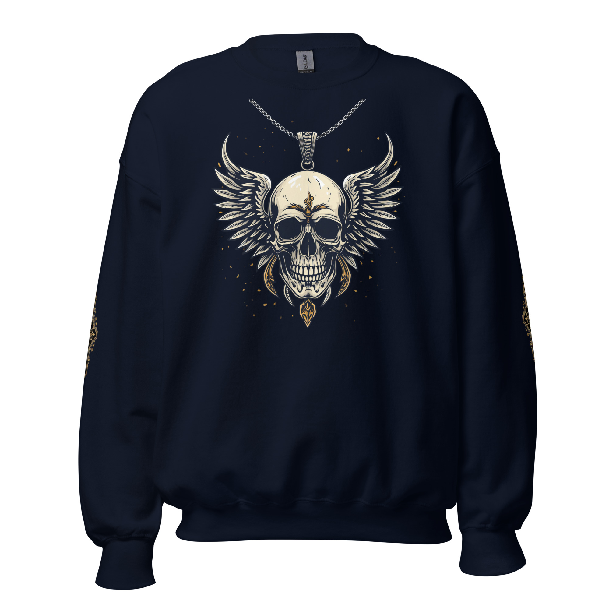 Pullover – Kette mit Totenkopf