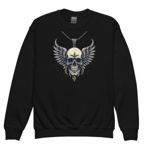 Pullover für Kids - Totenkopf mit Kette